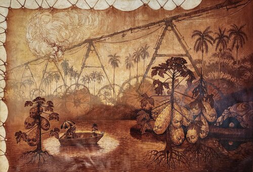 El sueno del viaje de Victor Heurta Batista, Pintura a la venta en Singulart