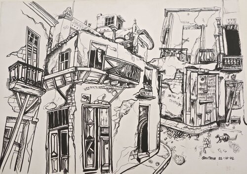 Votar a temprano de Eduardo Santana, Obra en papel a la venta en Singulart