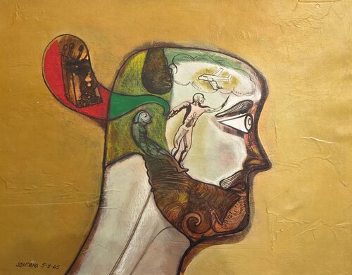 Pensamientos profundos  van Eduardo Santana, Werk op papier te koop op Singulart