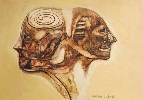 Dos Cabezas van Eduardo Santana, Werk op papier te koop op Singulart