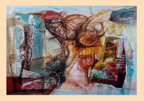 El ultimo de titulo jardín  van Eduardo Santana, Werk op papier te koop op Singulart
