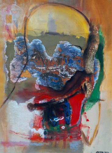 Cabeza I van Eduardo Santana, Werk op papier te koop op Singulart