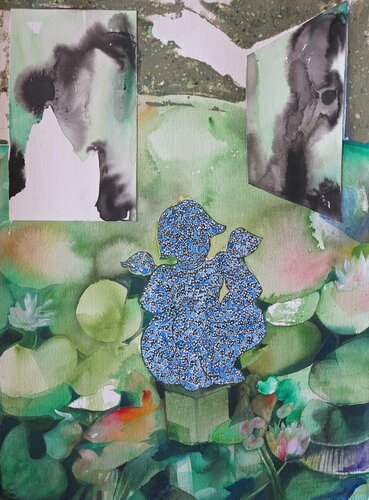 When night falls de Ada Balcacer, Obra en papel a la venta en Singulart