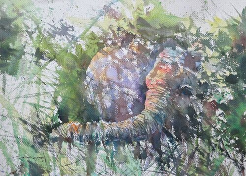 Kuiburi Elephant Reserve I von Sawan Tantiwan, Werk auf Papier kaufen auf Singulart