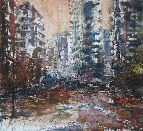 Bangkok Streets III von Sawan Tantiwan, Werk auf Papier kaufen auf Singulart