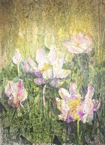 Pink lotus von Sawan Tantiwan, Werk auf Papier kaufen auf Singulart
