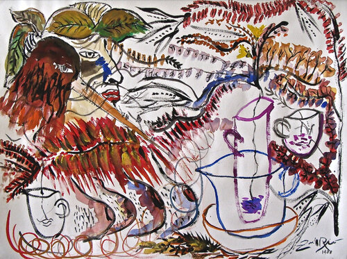 Mujer en la jungla van Zaida del Río, Schilderij te koop op Singulart