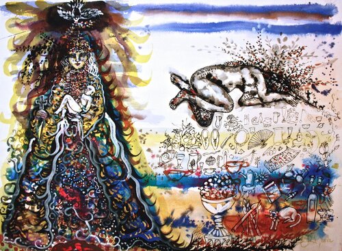 Mujer fabulosa van Zaida del Río, Werk op papier te koop op Singulart