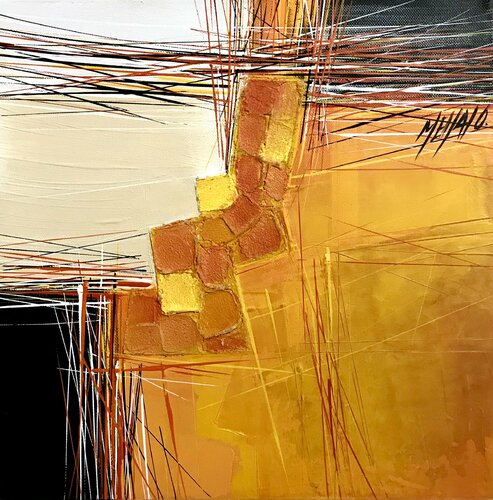 Paysage en orange... II  « Géométrie nomade 2021 » Olivier Messas