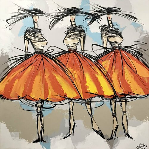 Les filles jus d’orange... (2021) von Olivier Messas, Malerei kaufen auf Singulart