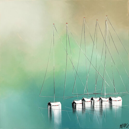 Un océan d’espoir... (Esprit voile 2021) von Olivier Messas, Malerei kaufen auf Singulart