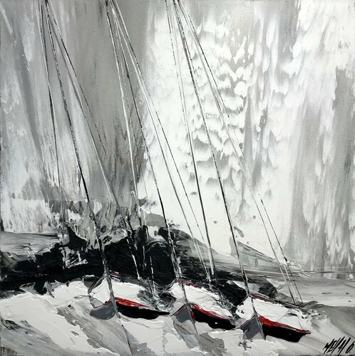 Lumière à l’horizon... (Paysage abstrait 2021) von Olivier Messas, Malerei kaufen auf Singulart