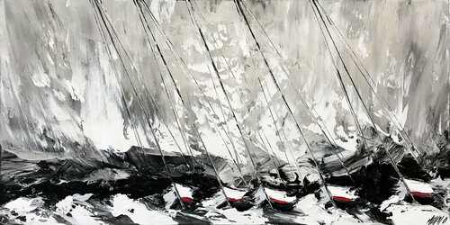 Au coeur de le tempête... (Paysage abstrait 2021) by Olivier Messas, Painting for Sale on Singulart