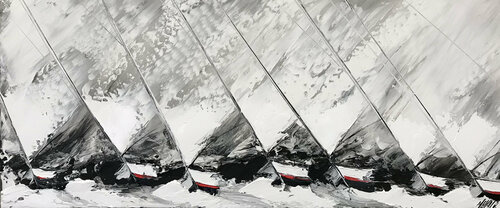Régate... (Paysage abstrait 2020) von Olivier Messas, Malerei kaufen auf Singulart
