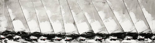 Régate à l'horizon.. (Paysage abstrait 2021) von Olivier Messas, Malerei kaufen auf Singulart