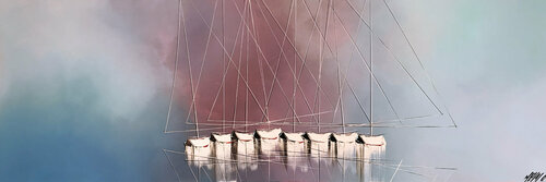 En choeur... (Esprit voile 2021) von Olivier Messas, Malerei kaufen auf Singulart