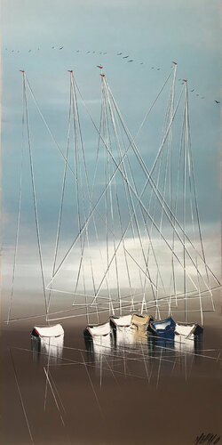 Lever l'ancre... (Esprit voile 2021) von Olivier Messas, Malerei kaufen auf Singulart