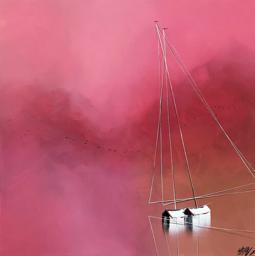 La vie en rose... (Esprit voile 2021) von Olivier Messas, Malerei kaufen auf Singulart
