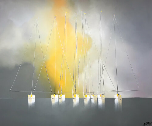 Lumière du matin... (Esprit voile 2021) von Olivier Messas, Malerei kaufen auf Singulart