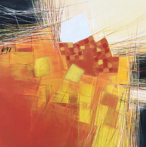 CÁCERES... Voyage en Espagne... « Géométrie nomade 2021 » di Olivier Messas, Pittura in vendita su Singulart