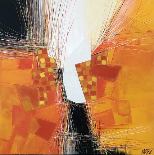 SALAMANCA... Voyage en Espagne... « Géométrie nomade 2021 » von Olivier Messas, Malerei kaufen auf Singulart