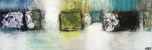 Le long de la rivière... (LA TÊTE DANS LES NUAGES 2021) di Olivier Messas, Pittura in vendita su Singulart