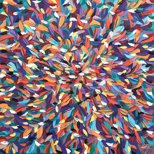 Fiesta... (Expression libre 2021) di Olivier Messas, Pittura in vendita su Singulart
