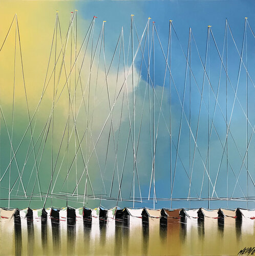 Ciel d'été... (Esprit voile 2021) di Olivier Messas, Pittura in vendita su Singulart