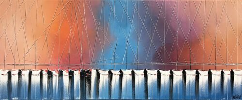 Les uns contre les autres... (Esprit voile 2021) von Olivier Messas, Malerei kaufen auf Singulart