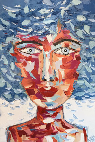 ANASTASIA "Portrait 025" (2021) von Olivier Messas, Malerei kaufen auf Singulart