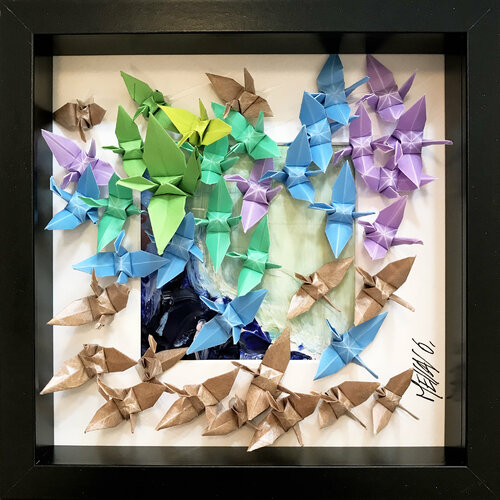 L’envolée… 004 (ORIGAMI 2021) van Olivier Messas, Werk op papier te koop op Singulart