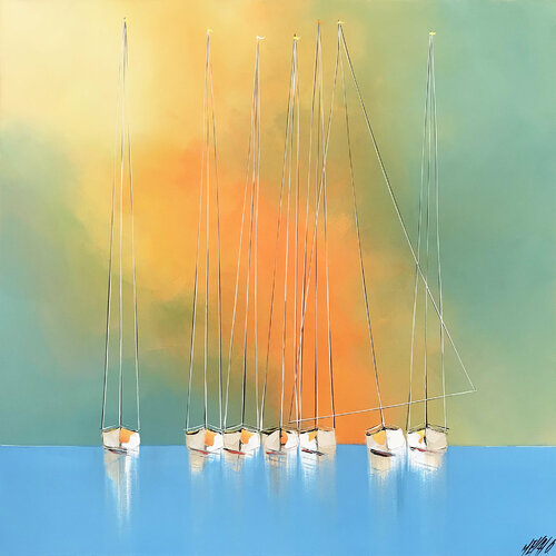 Lumière d'été.. (Esprit voile 2021) van Olivier Messas, Schilderij te koop op Singulart