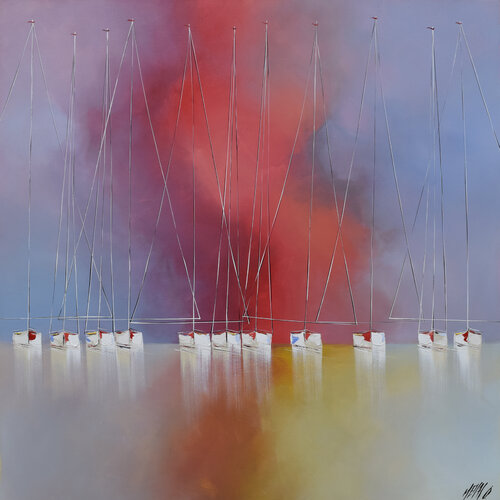 Ciel d‘ivresse... (Esprit voile 2019) by Olivier Messas, 회화 for Sale on Singulart