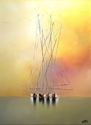À l’aube d’un nouveau jour... III (3) van Olivier Messas, Schilderij te koop op Singulart