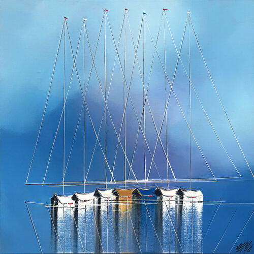 Le grand bleu... (Esprit voile 2021) di Olivier Messas, Pittura in vendita su Singulart