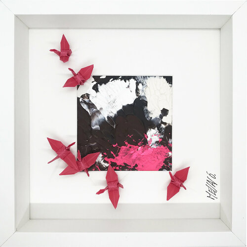 La vie en rose… (ORIGAMI 2021) di Olivier Messas, Opera su carta in vendita su Singulart