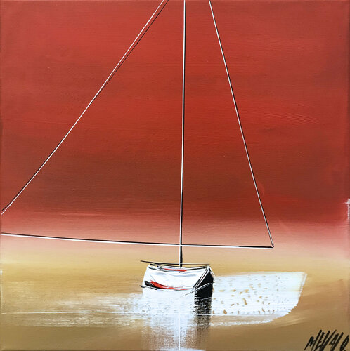 En solitaire... (Esprit voile 2021) von Olivier Messas, Malerei kaufen auf Singulart