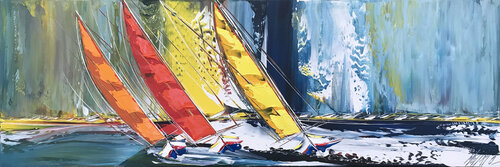 Évasion... (Esprit voile 2021) van Olivier Messas, Schilderij te koop op Singulart