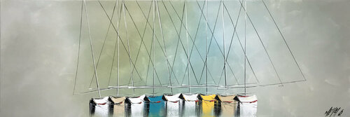 Unis... (Esprit voile 2021) von Olivier Messas, Malerei kaufen auf Singulart