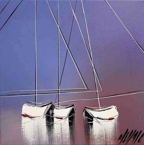 Silence en mer... (Esprit voile 2021) van Olivier Messas, Schilderij te koop op Singulart