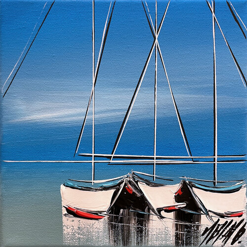 Tous les trois... (Esprit voile 2021) van Olivier Messas, Schilderij te koop op Singulart