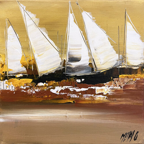 Entre vent et voile... (Esprit voile 2015) von Olivier Messas, Malerei kaufen auf Singulart