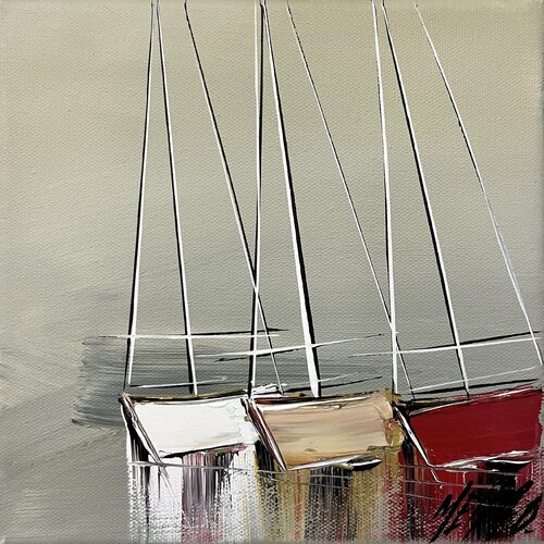Sur les rivages... (Esprit voile 2021) von Olivier Messas, Malerei kaufen auf Singulart