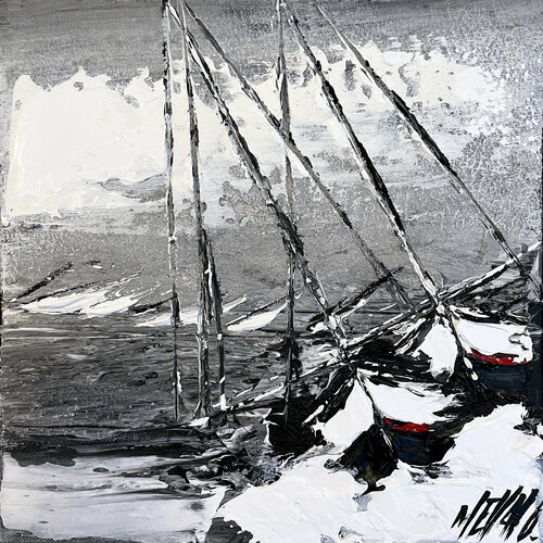 Entre vent et voile... III (Paysage abstrait 2021) de Olivier Messas, Pintura a la venta en Singulart