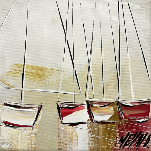 Le temps d'une marée... (Esprit voile 2022) van Olivier Messas, Schilderij te koop op Singulart