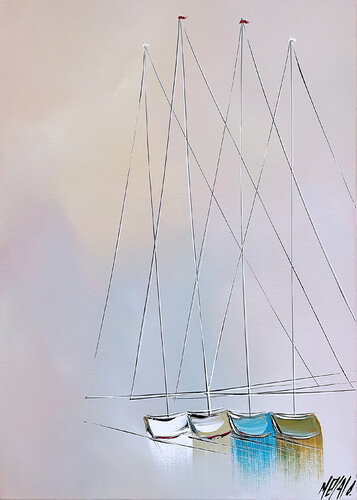 Douceur en mer... (Esprit voile 2022) van Olivier Messas, Schilderij te koop op Singulart