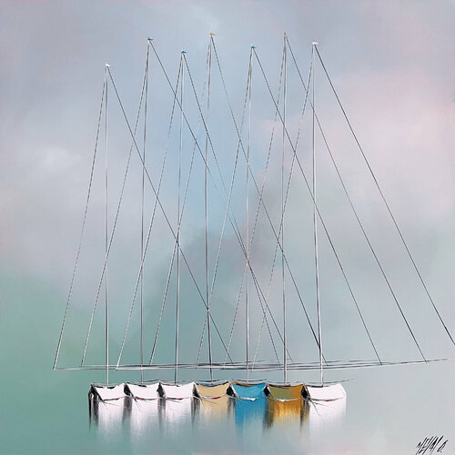 Prendre la mer... (Esprit voile 2022) von Olivier Messas, Malerei kaufen auf Singulart
