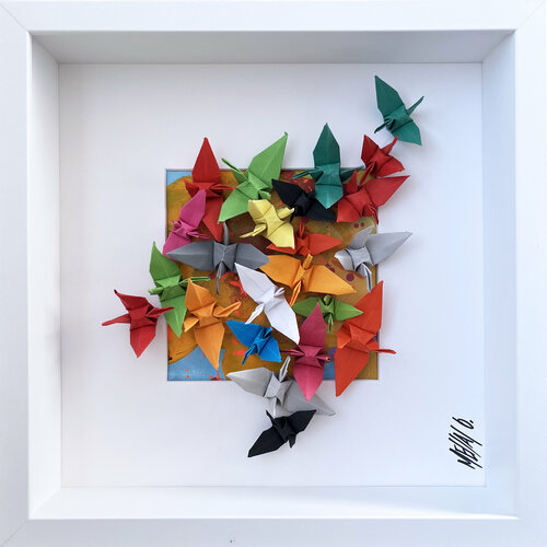 Les uns avec les autres... (ORIGAMI 2022) van Olivier Messas, Werk op papier te koop op Singulart
