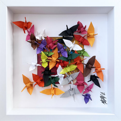 Les uns avec les autres... II (ORIGAMI 2022) van Olivier Messas, Werk op papier te koop op Singulart