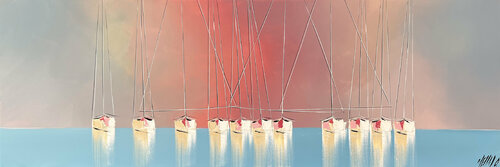 Sur les rivages... (ESPRIT VOILE 2022) di Olivier Messas, Pittura in vendita su Singulart